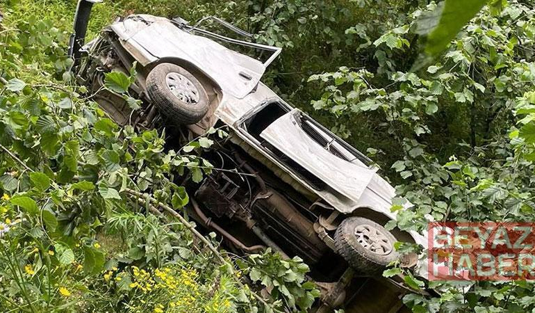 Giresun’da kamyonet fındık bahçesine yuvarlandı: 1 ölü