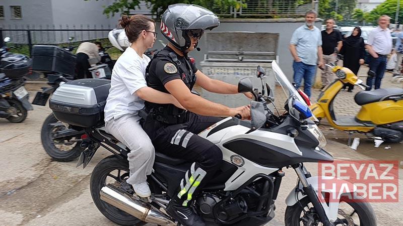Yanlış sınav yerine giden adayı motosikletli trafik polisi yetiştirdi