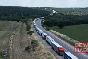 Hamzabeyli Sınır Kapısı’nda 20 kilometre TIR kuyruğu