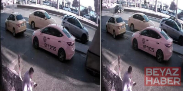 Otomobilin yayaya çarptığı kaza kamerada