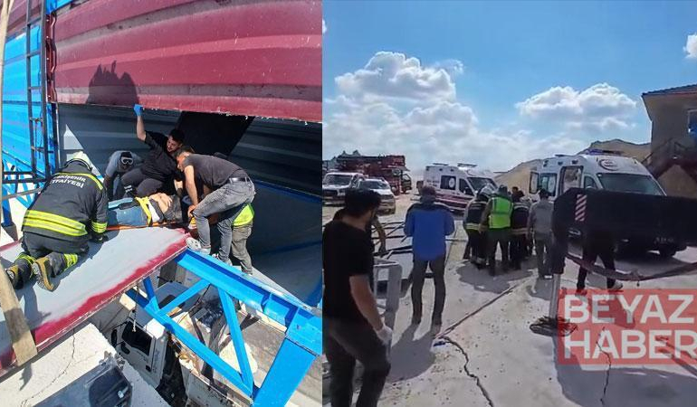 Eskişehir’de taş kırma kuyusuna düşen 2 işçi yaralandı