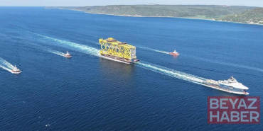 350 metrelik sondaj platform iskelesi Çanakkale Boğazı