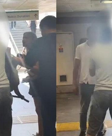 Şişli’de metrobüs istasyonunda gizlice kadın fotoğrafı çeken şüpheliye vatandaş müdahale etti