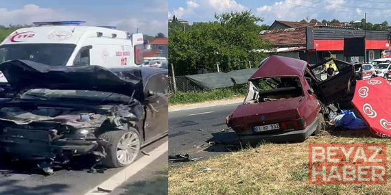 Kavşakta 2 otomobil çarpıştı: 1 kişi öldü, milletvekili ve oğlu yaralandı