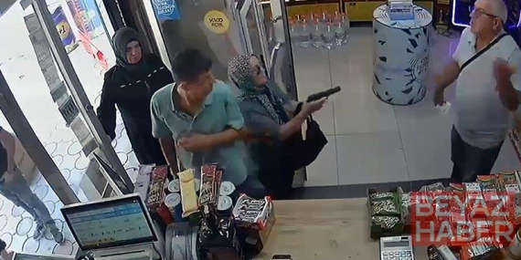 Boşanma aşamasındaki kocasını vurmak istediği tabanca tutukluluk yaptı; o anlar kamerada