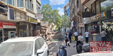 Yıkımı yapılan 9 katlı binada çökme meydana geldi