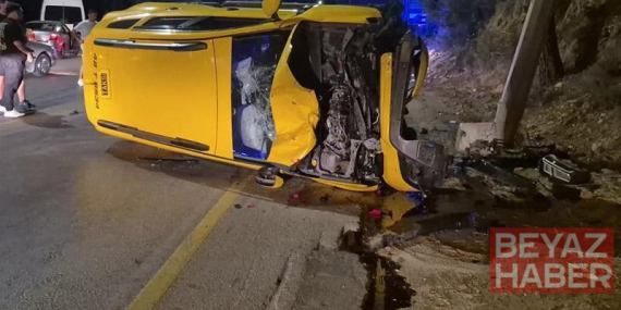 Bodrum’da taksi ile motosiklet çarpıştı: 1 ölü, 1 ağır yaralı