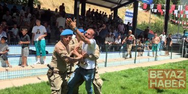 Güreş festivalinde gerginliğe jandarma müdahale etti
