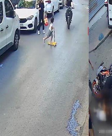 Beyoğlu’nda 4 yaşındaki Şevval’e motosiklet çarptı; annesi gözyaşlarına boğuldu