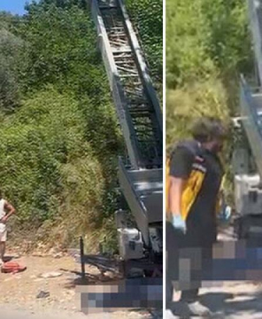 Yük asansörü elektrik hattının üzerine düştü! İki kişi akıma kapılarak öldü