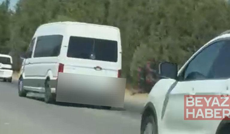 Otoyolda makas atan minibüsün sürücüsüne 21 bin lira ceza