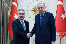 Cumhurbaşkanı Erdoğan, Kırgızistan Dışişleri Bakanı Kulubayev ile görüştü