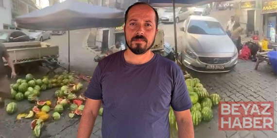 Karpuzları ezilen esnaf: Nezaketle söylese yardımcı olurdum