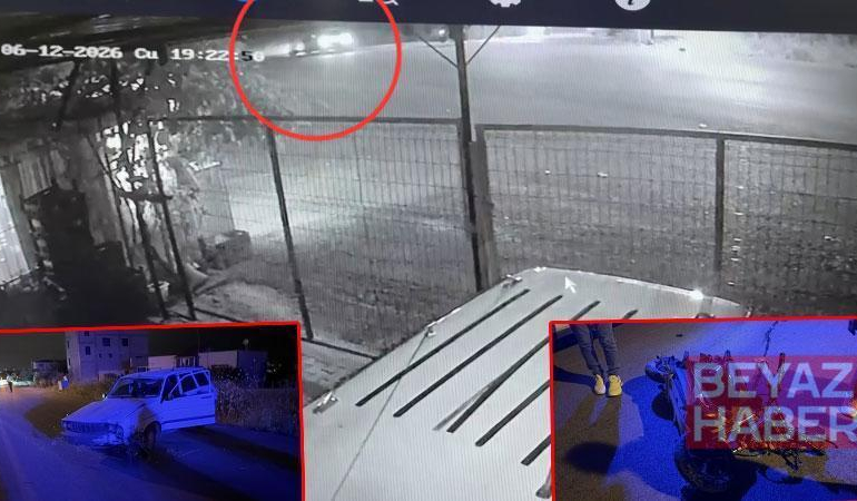 Osmaniye’de elektrikli bisiklet ile otomobilin çarpışması kamerada; 1 yaralı