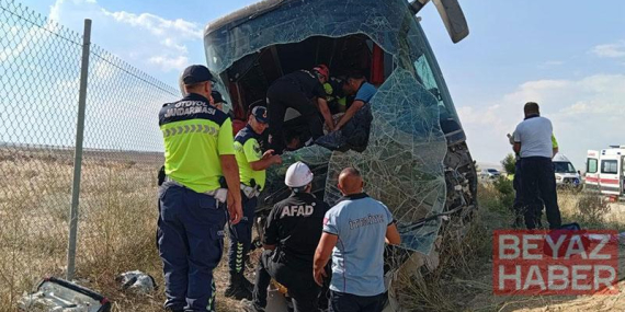 Aksaray’da otobüs yoldan çıktı; yaralılar var