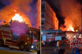 Samsun’da boya deposunda yangın