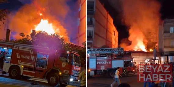 Samsun’da boya deposunda yangın