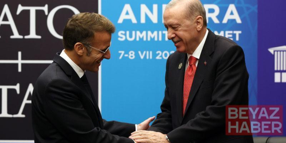 Cumhurbaşkanı Erdoğan, Fransa Cumhurbaşkanı Macron ile bir araya geldi