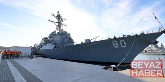 ABD savaş gemisi Mersin Limanı