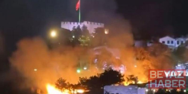 Ankara Kalesi etrafındaki ot yangını söndürüldü