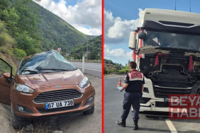 TIR ile çarpışan otomobildeki çift öldü