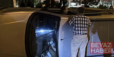 Kayseri’de yan yatan hafif ticari aracının içine girip 1 saat eşya topladı