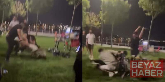 Kadıköy’de sopalı yumruklu kavga kamerada