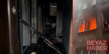 Yangın çıkan dairede alevler, ekipler ayrıldıktan 3 saat sonra yeniden canlandı