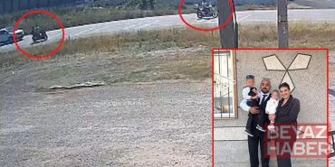 İki motosikletin çarpıştığı kaza kamerada; sürücü ile eşi öldü, oğulları ağır yaralandı