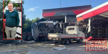 Kömür yüklü TIR, akaryakıt istasyonuna girdi: 1 ölü, 2 yaralı