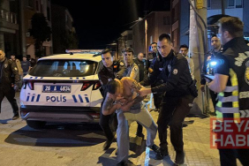 Polise direnen alkollü sürücü biber gazı ile etkisiz hale getirildi