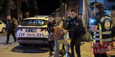 Polise direnen alkollü sürücü biber gazı ile etkisiz hale getirildi