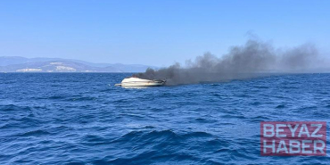 Didim açıklarında tekne yangını: 2 kişi denizden kurtarıldı