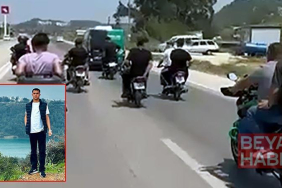 Arkadaşları, kazada ölen Atakan’ı motosikletlerle konvoy yaparak son yolculuğuna uğurladı