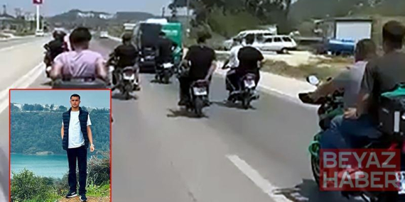 Arkadaşları, kazada ölen Atakan’ı motosikletlerle konvoy yaparak son yolculuğuna uğurladı