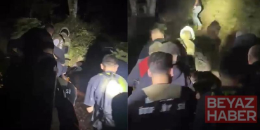 Yamaç kenarına düşen vatandaşı itfaiye kurtardı