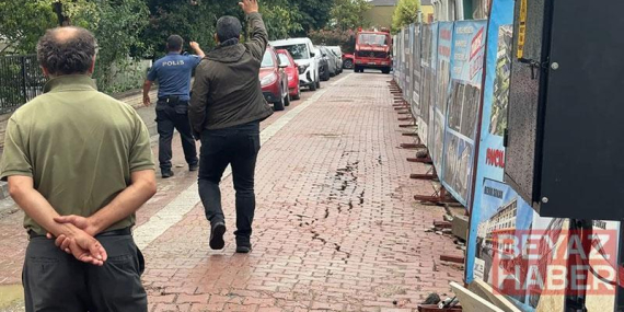 Avcılar’da yağışla birlikte yolda kayma oluştu; sokak trafiğe kapatıldı