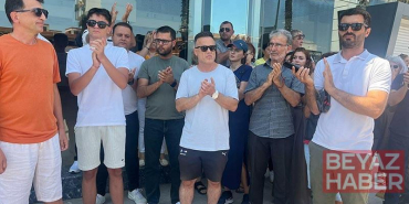 Konut mağdurlarından firma önünde eylem