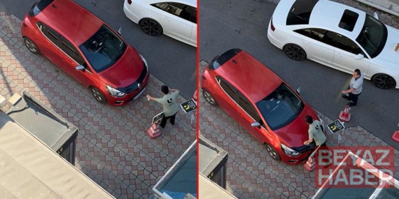 Kağıthane’de hastanede otopark ücretine itiraz etti; aracını valenin üzerine sürdü