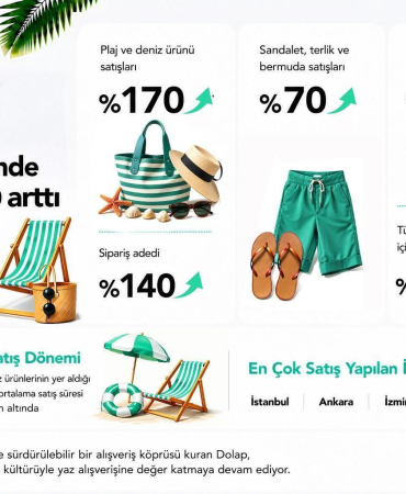Dolap, plaj ürünlerindeki satışların yüzde 170 arttığını duyurdu