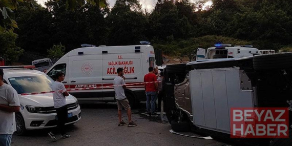 Beykoz’da iki otomobilin çarpıştığı kazada 7 kişi yaralandı