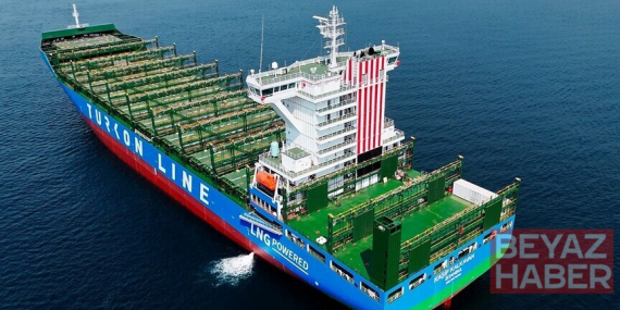 Turkon Line'ın LNG'li konteyner gemisi "Kaşif Kalkavan" Hindistan hattında göreve başlıyor