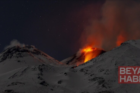 İtalya'da Etna Yanardağı yeniden güçlü şekilde kül püskürttü