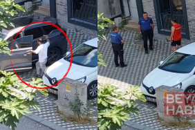 Evinin önüne park edilen araca sinirlendi, bıçakla saldırdı