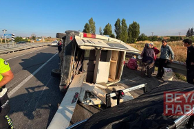 Tarım işçilerini taşıyan minibüs devrildi: 2
