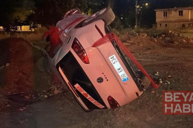 Nevşehir’de gelin arabası takla attı; gelin ve damat yaralandı