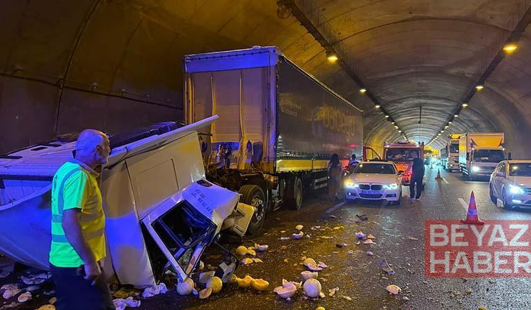 İstanbul-İzmir Otoyolu tünelinde kaza: 2 yaralı