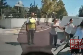 Sancaktepe’de kadınlar arasındaki saç saça kavga kamerada