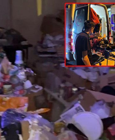 Komşularının haber alamadığı kadın, evdeki çöp yığınları arasında bulundu