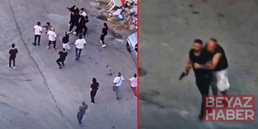 Taziye evindeki kavgada silah çekip husumetlilerini kovaladı